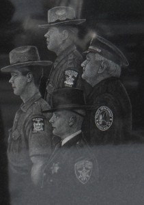 Closeup of Allegany County Law Enforcement Memorial